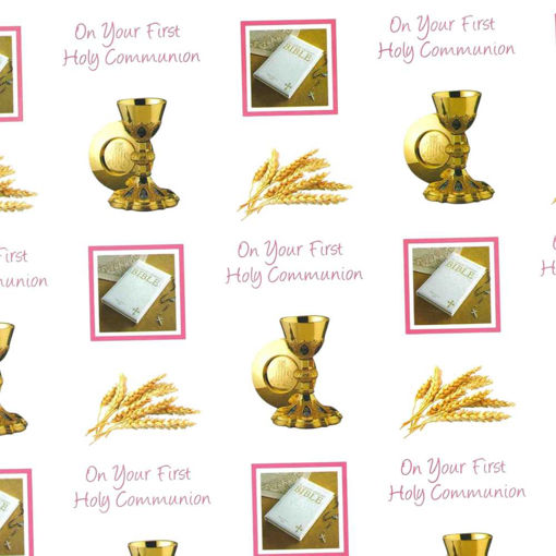 Picture of FIRST HOLY COMMUNION WRAPPING PINK